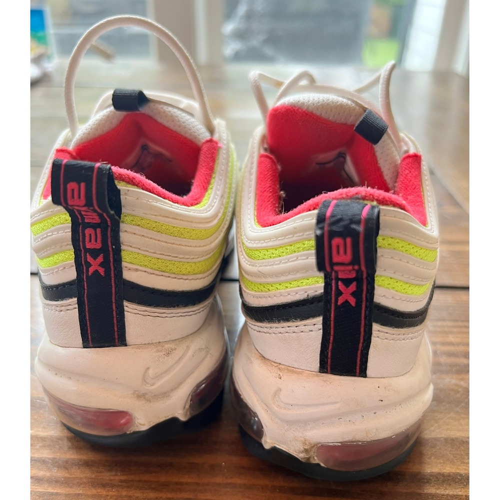 Nike Air Max 97 GS White Volt Pink Blast CJ9978-100 Mens 6 Womens 7.5 - Picture 4 of 6